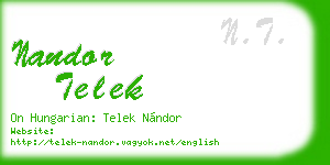 nandor telek business card