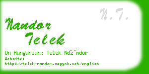 nandor telek business card